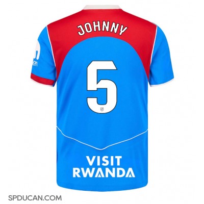 Muški Nogometni Dres Atletico Madrid Johnny Cardoso #5 Rezervni 2025-26 Kratak Rukav Muški Nogometni Dres Atletico Madrid Johnny Cardoso #5 Rezervni 2025-26 Kratak Rukav